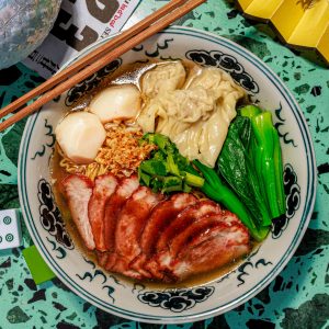 BBQ Pork, Wonton & Fishballs